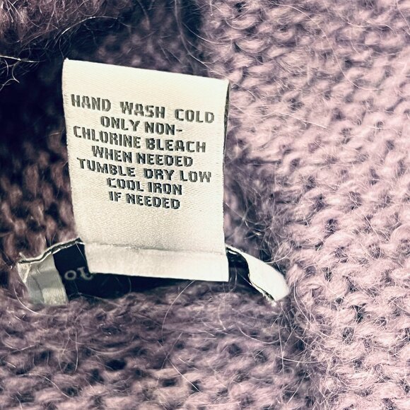 Soft Surroundings Telluride Mohair Wool Long Cardigan, Purple, XS - Picture 6 of 8